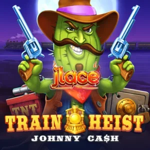 Ang interface ng Train Heist Johnny Cash na nagpapakita ng 7x7 grid at Western theme.